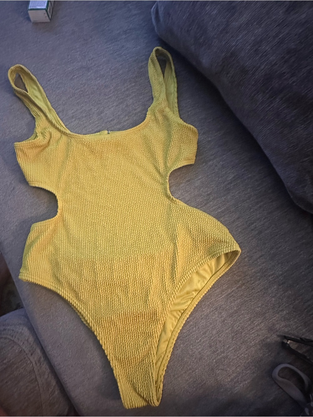 Billabong neon Yellow Cutout One-Piece Swimsuit